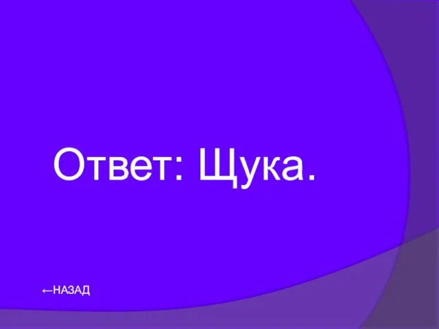 ←НАЗАД Ответ: Щука.