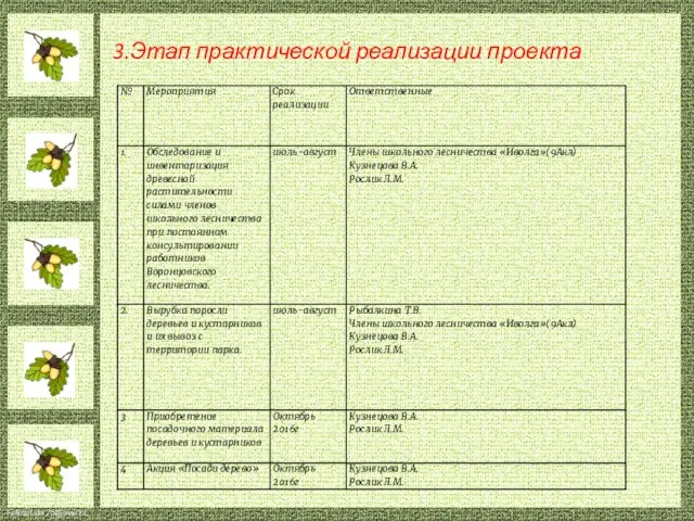 3.Этап практической реализации проекта