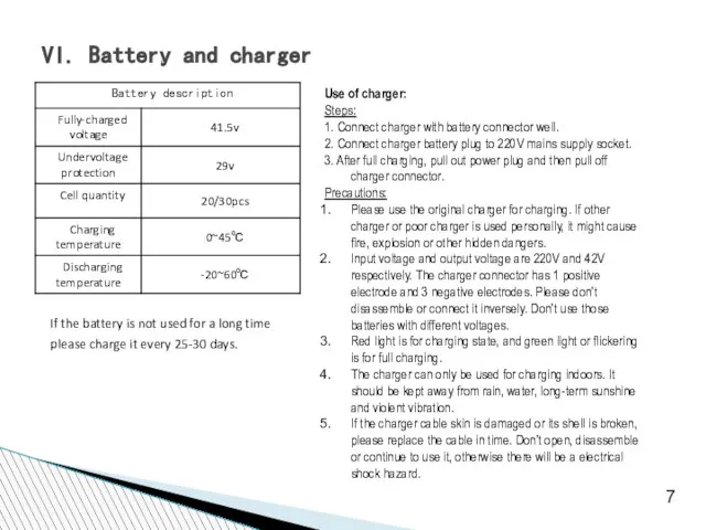 If the battery is not used for a long time please