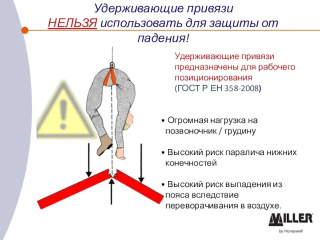 Удерживающие привязи предназначены для рабочего позиционирования (ГОСТ Р ЕН 358-2008) Огромная