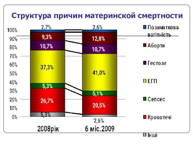 Структура причин материнской смертности