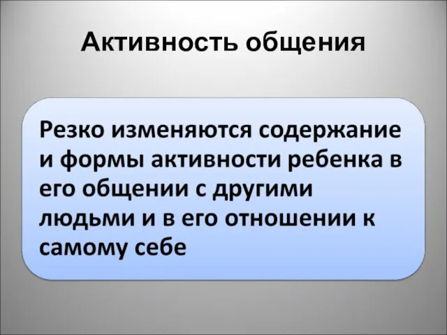 Активность общения