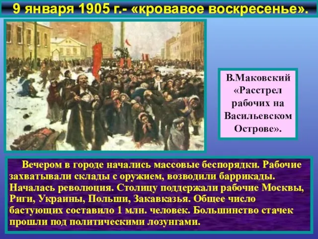 Вечером в городе начались массовые беспорядки. Рабочие захватывали склады с оружием,