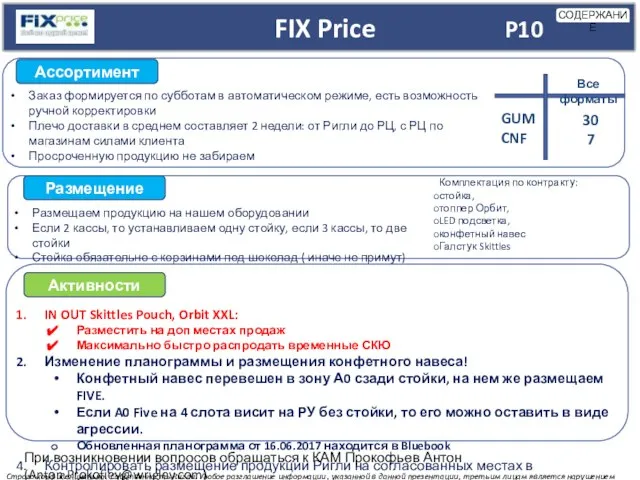 FIX Price P10 Активности Ассортимент Размещение Размещаем продукцию на нашем оборудовании