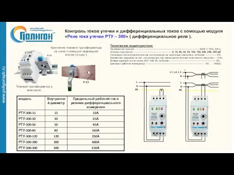 Контроль токов утечки и дифференциальных токов с помощью модуля «Реле тока