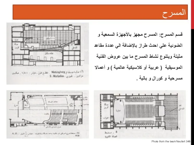 المسرح قسم المسرح: المسرح مجهز بالأجهزة السمعية و الضوئية علي احدث