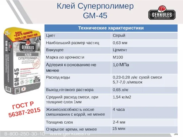 Клей Суперполимер GM-45 ГОСТ Р 56387-2015