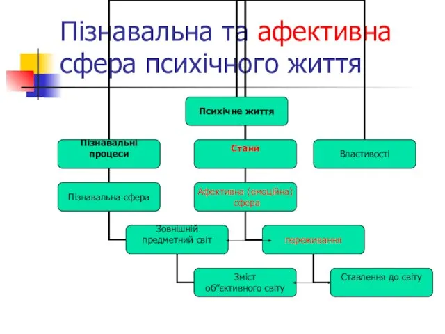 Пізнавальна та афективна сфера психічного життя