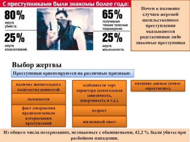 Почти в половине случаев жертвой насильственного преступления оказываются родственники либо знакомые