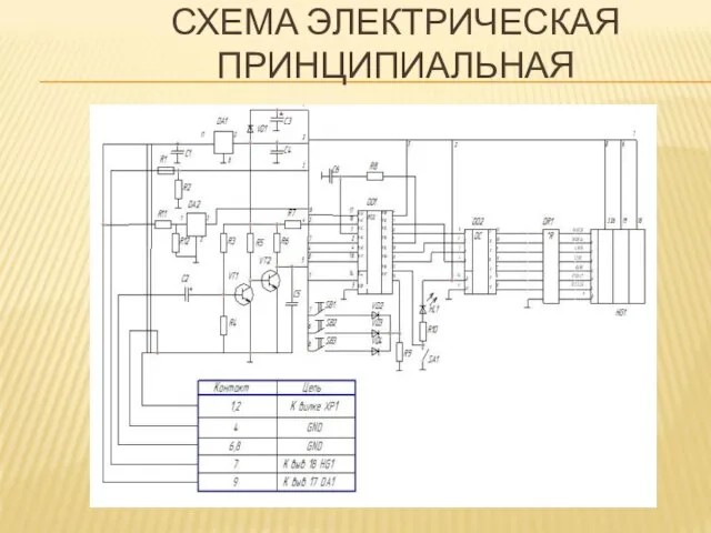 СХЕМА ЭЛЕКТРИЧЕСКАЯ ПРИНЦИПИАЛЬНАЯ