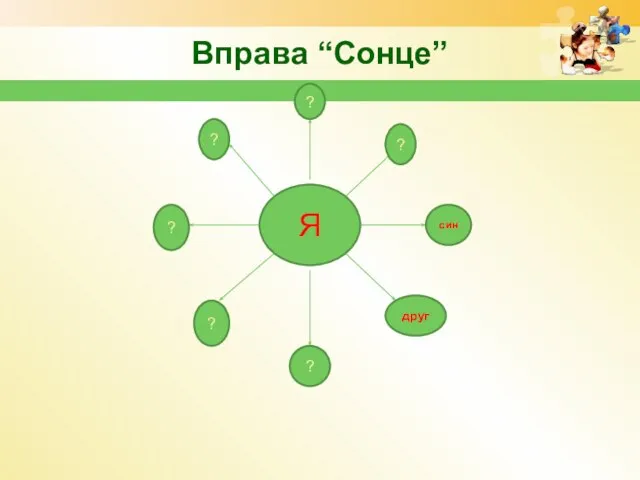 Вправа “Сонце” Я ? ? ? син ? ? ? друг