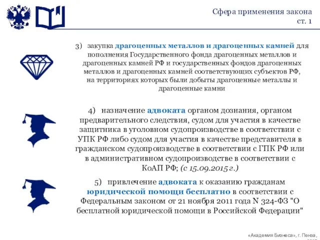 4) назначение адвоката органом дознания, органом предварительного следствия, судом для участия