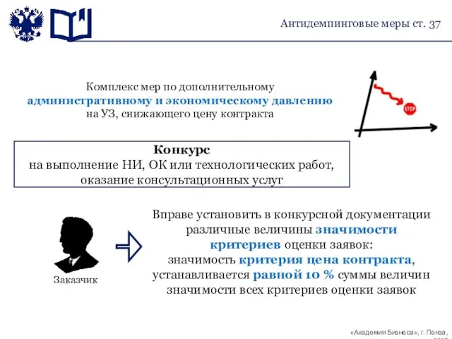 Комплекс мер по дополнительному административному и экономическому давлению на УЗ, снижающего