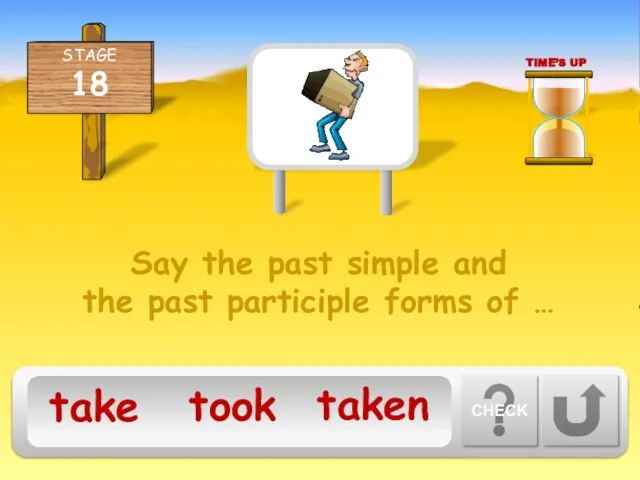 Say the past simple and the past participle forms of …