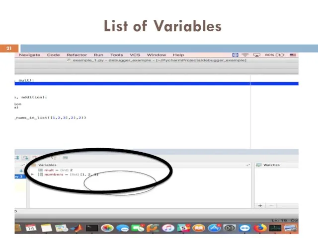 List of Variables