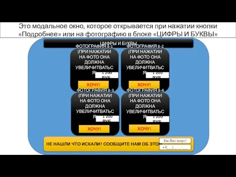 Это модальное окно, которое открывается при нажатии кнопки «Подробнее» или на