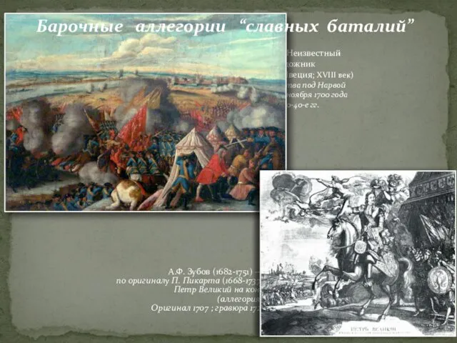 А.Ф. Зубов (1682-1751) → по оригиналу П. Пикарта (1668-1737) Петр Великий