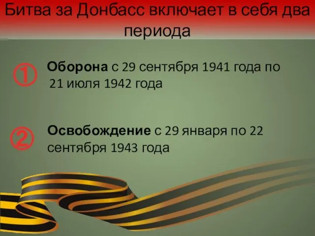 Битва за Донбасс включает в себя два периода Оборона с 29