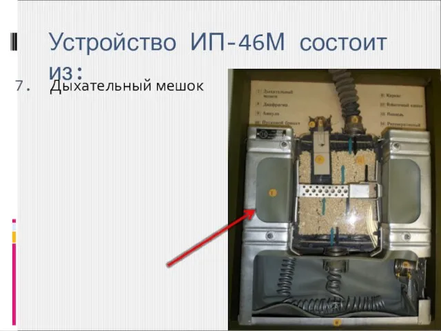 Устройство ИП-46М состоит из: Дыхательный мешок