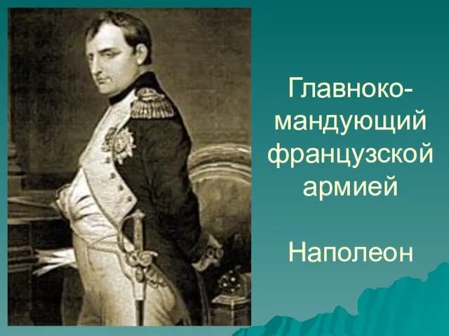 Главноко-мандующий французской армией Наполеон