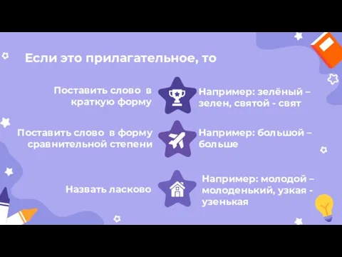 Если это прилагательное, то Поставить слово в краткую форму Например: зелёный