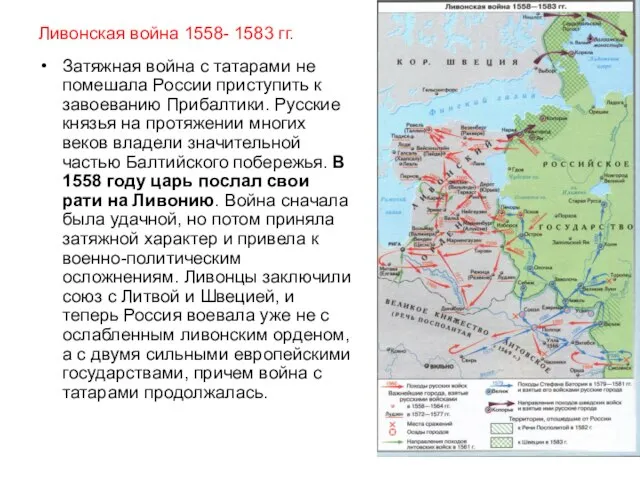 Ливонская война 1558- 1583 гг. Затяжная война с татарами не помешала