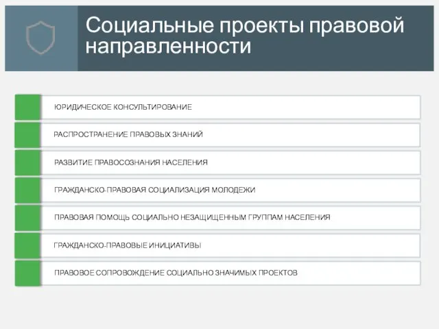 Социальные проекты правовой направленности