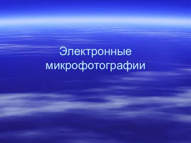 Электронные микрофотографии