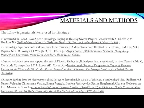 MATERIALS AND METHODS The following materials were used in this study: