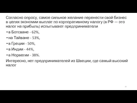 Согласно опросу, самое сильное желание перенести свой бизнес в целях экономии