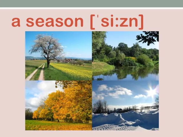 a season [ˈsi:zn]