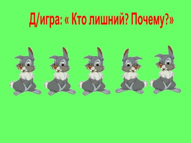 Д/игра: « Кто лишний? Почему?»