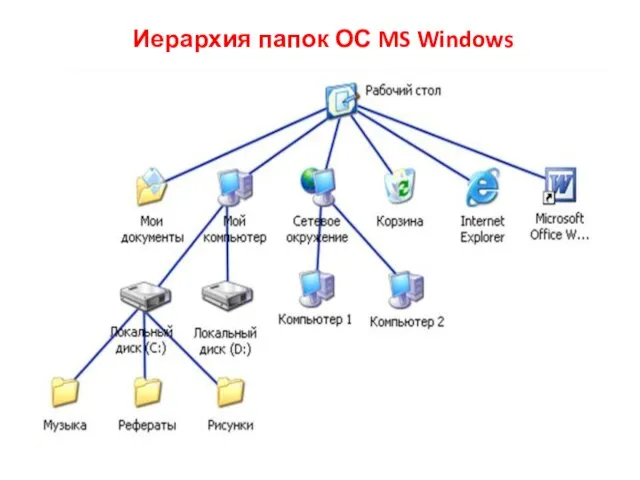 Иерархия папок ОС MS Windows