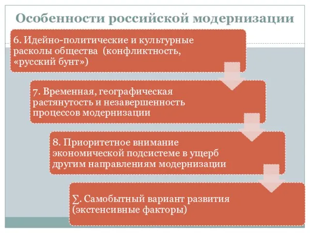 Особенности российской модернизации