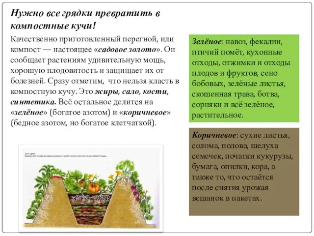 Нужно все грядки превратить в компостные кучи! Качественно приготовленный перегной, или