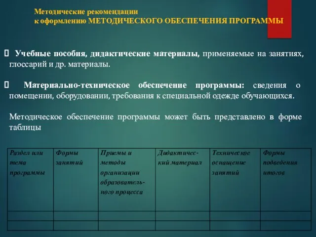 Учебные пособия, дидактические материалы, применяемые на занятиях, глоссарий и др. материалы.