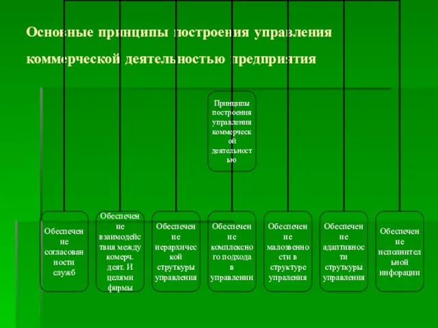 Основные принципы построения управления коммерческой деятельностью предприятия