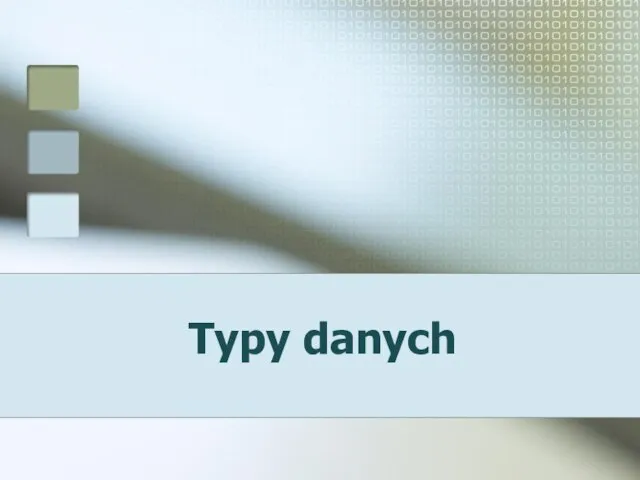 Typy danych