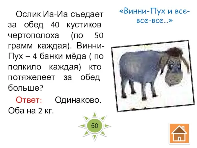 «Винни-Пух и все-все-все…» Ослик Иа-Иа съедает за обед 40 кустиков чертополоха