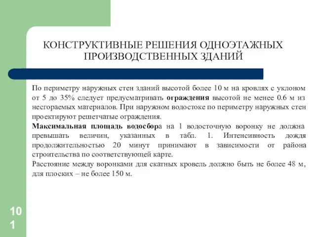 По периметру наружных стен зданий высотой более 10 м на кровлях