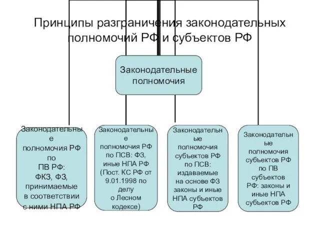 Принципы разграничения законодательных полномочий РФ и субъектов РФ
