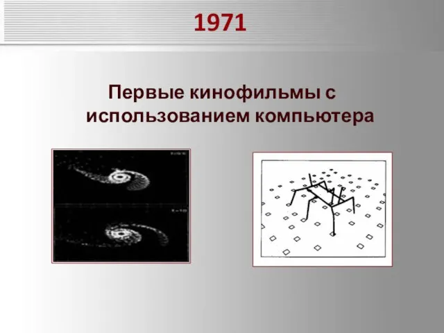 1971 Первые кинофильмы с использованием компьютера