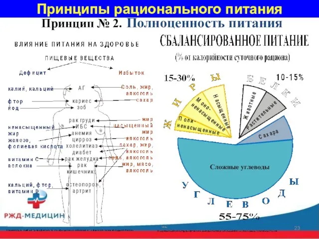 Принцип № 2. Полноценность питания Принципы рационального питания