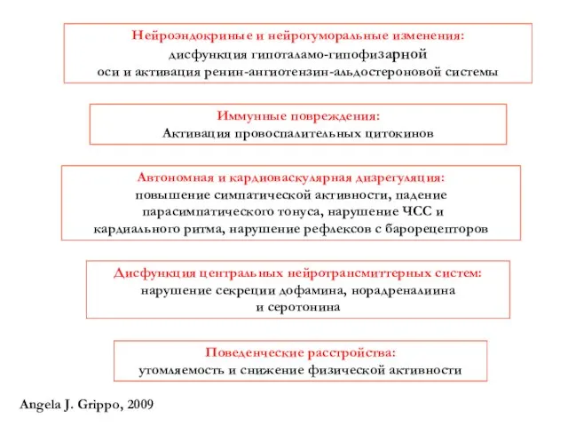 Angela J. Grippo, 2009 Нейроэндокриные и нейрогуморальные изменения: дисфункция гипоталамо-гипофизарной оси