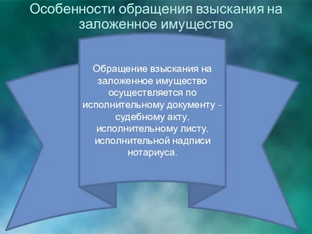 Особенности обращения взыскания на заложенное имущество Обращение взыскания на заложенное имущество