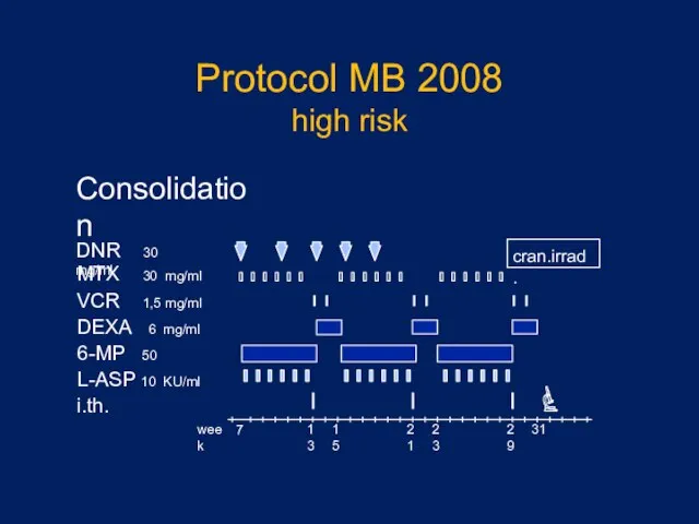 Protocol MB 2008 high risk Consolidation week 7 13 15 21