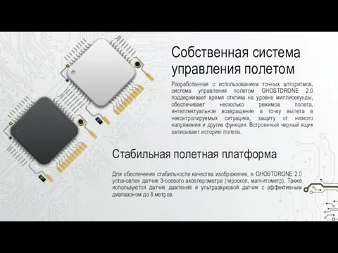 Собственная система управления полетом Разработанная с использованием точных алгоритмов, система управления