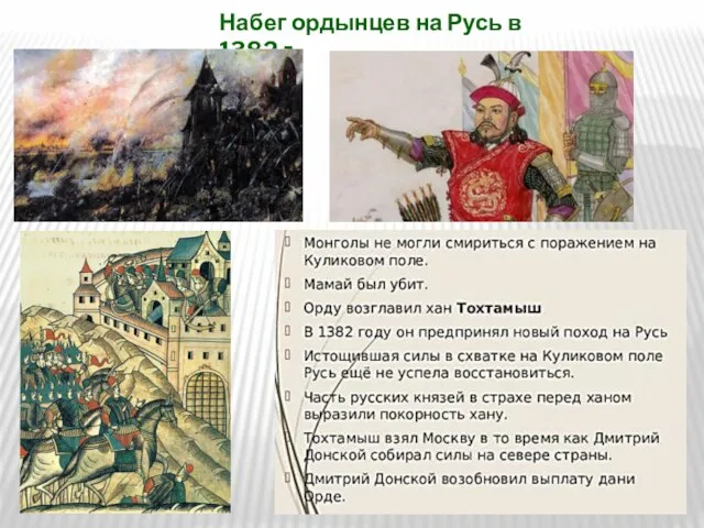 Набег ордынцев на Русь в 1382 г.
