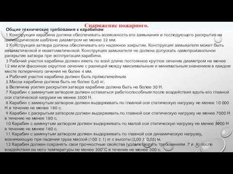 Общие технические требования к карабинам 1 Конструкция карабина должна обеспечивать возможность