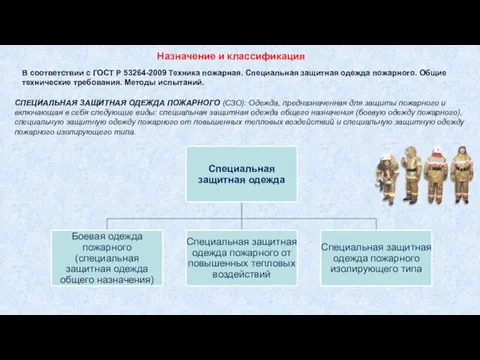 В соответствии с ГОСТ Р 53264-2009 Техника пожарная. Специальная защитная одежда